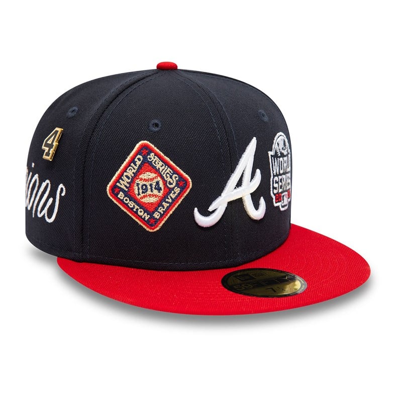 Blue New Era Atlanta Braves Historic Champs Fitted Cap 59fifty | HOLA17430