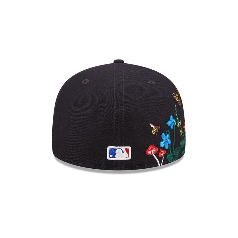 Blue New Era Atlanta Braves MLB Blooming Fitted Cap 59fifty | TACY24107