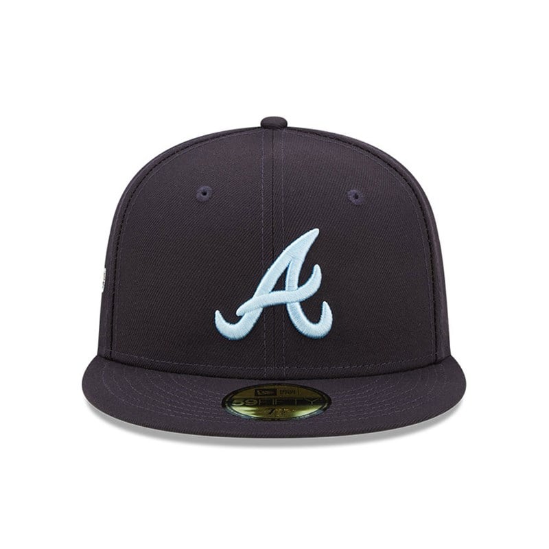 Blue New Era Atlanta Braves MLB Cloud Fitted Cap 59fifty | DEKG92471