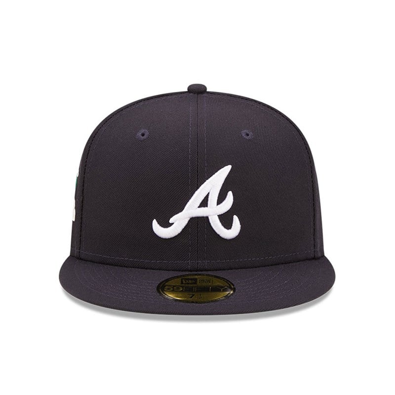 Blue New Era Atlanta Braves MLB Cloud Fitted Cap 59fifty | DNXU79415