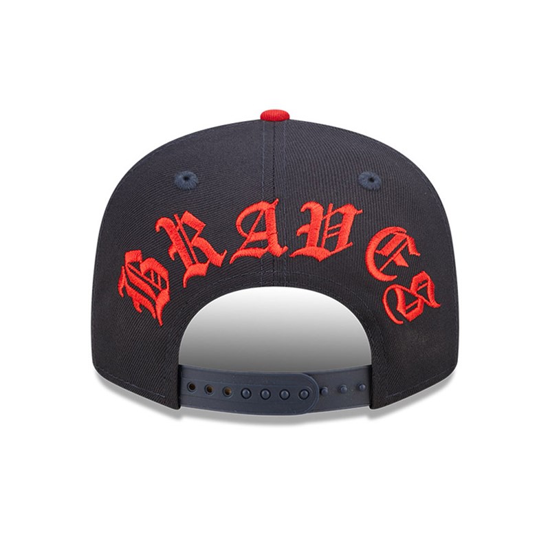 Blue New Era Atlanta Braves MLB Letter Arch Cap 9fifty | EOCM92185