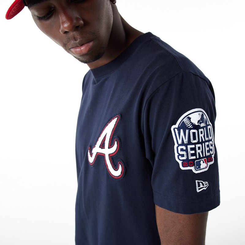 Blue New Era Atlanta Braves MLB Logo Select T-Shirt | TJZI07169