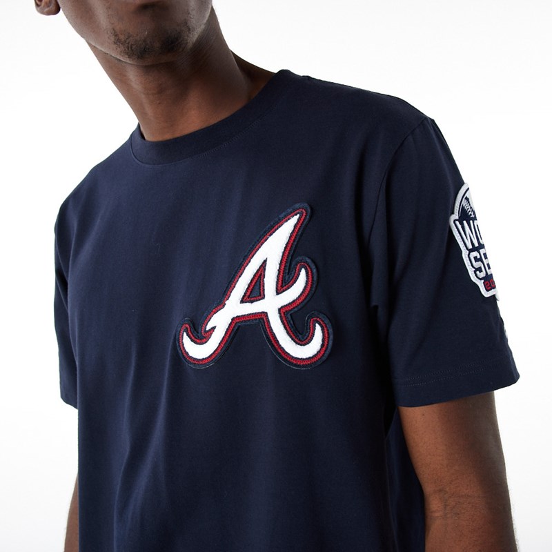 Blue New Era Atlanta Braves MLB Logo Select T-Shirt | TJZI07169