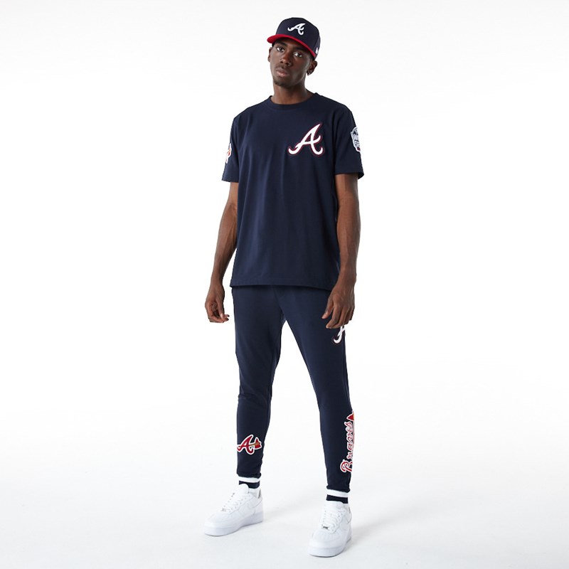 Blue New Era Atlanta Braves MLB Logo Select T-Shirt | TJZI07169