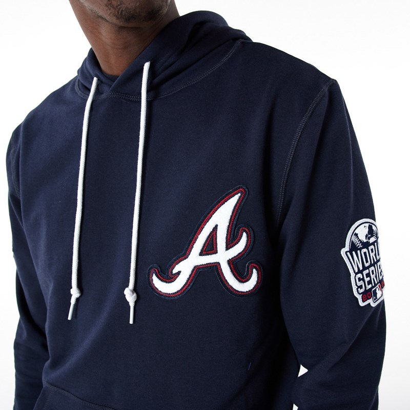 Blue New Era Atlanta Braves MLB Logo Select Hoodie | UQXP37921