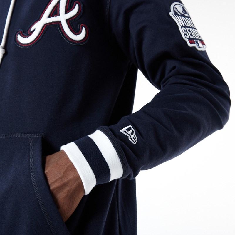 Blue New Era Atlanta Braves MLB Logo Select Hoodie | UQXP37921