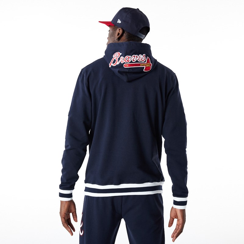 Blue New Era Atlanta Braves MLB Logo Select Hoodie | UQXP37921