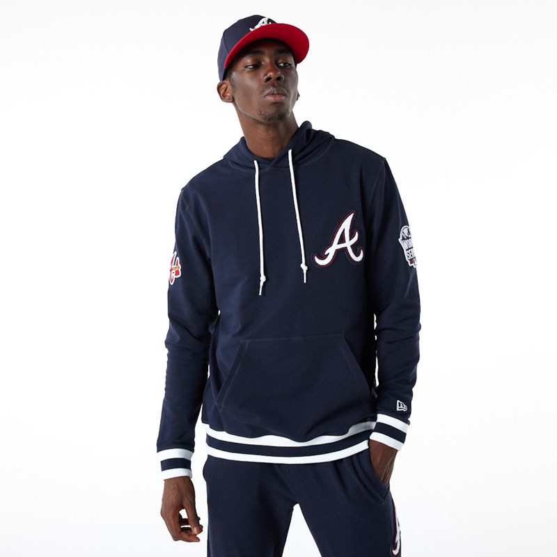 Blue New Era Atlanta Braves MLB Logo Select Hoodie | UQXP37921