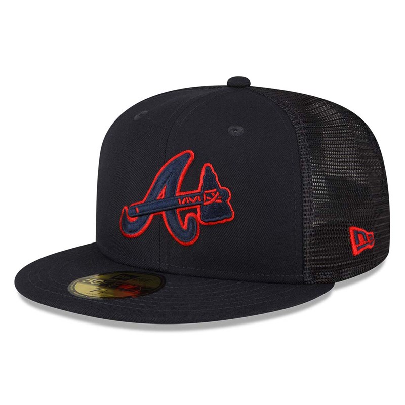 Blue New Era Atlanta Braves MLB Spring Training Fitted Cap 59fifty | IXTQ07914