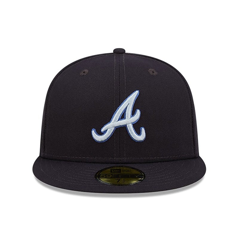 Blue New Era Atlanta Braves Monocamo Fitted Cap 59fifty | DQNF37860