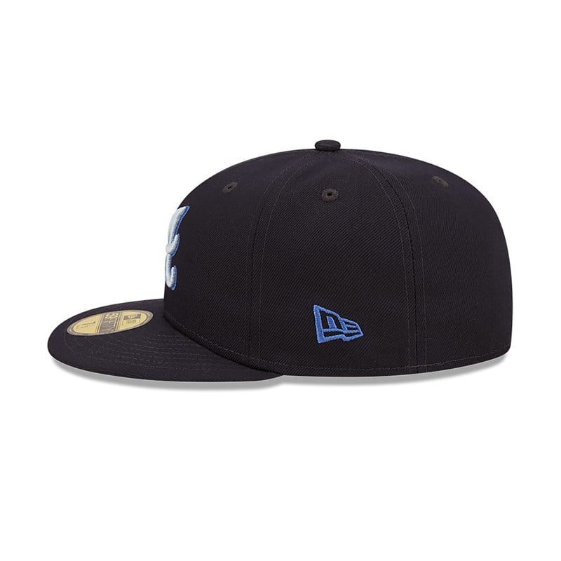 Blue New Era Atlanta Braves Monocamo Fitted Cap 59fifty | DQNF37860