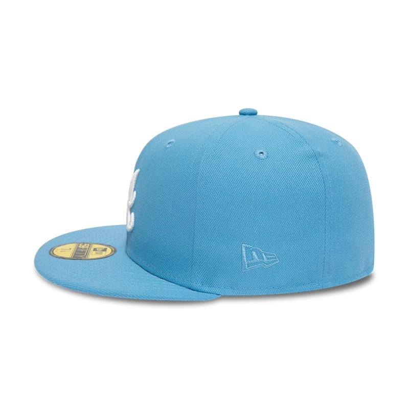 Blue New Era Atlanta Braves Pastel Fitted Cap 59fifty | IUHY14507