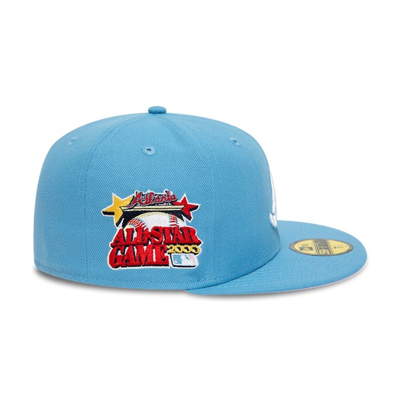 Blue New Era Atlanta Braves Pastel Fitted Cap 59fifty | IUHY14507