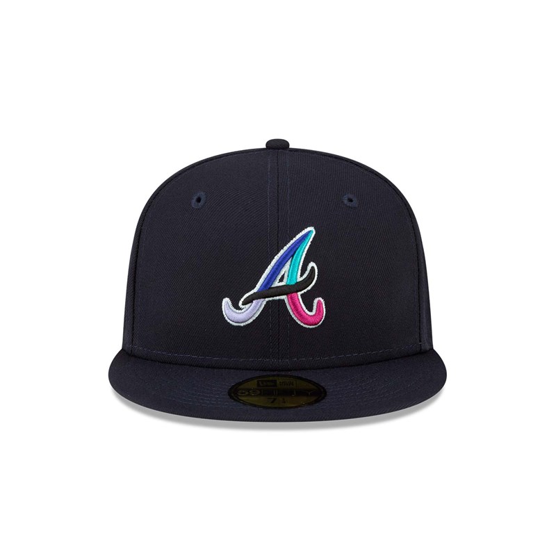 Blue New Era Atlanta Braves Polarlights Fitted Cap 59fifty | UZKD12639