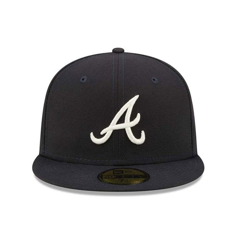 Blue New Era Atlanta Braves Pop Fitted Cap 59fifty | HJNR06295