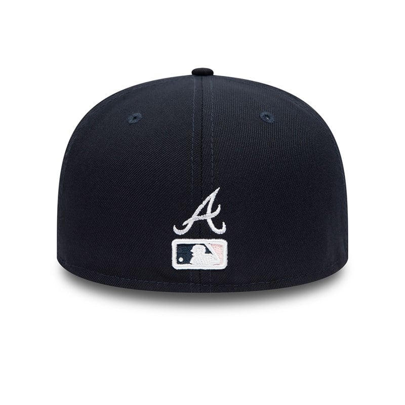 Blue New Era Atlanta Braves Side Patch Bloom Fitted Cap 59fifty | VELM20395