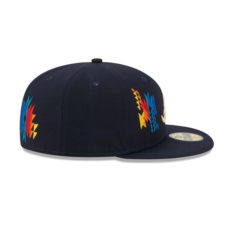 Blue New Era Atlanta Braves Southwestern Fitted Cap 59fifty | RCQT15648