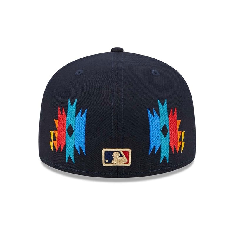 Blue New Era Atlanta Braves Southwestern Fitted Cap 59fifty | RCQT15648