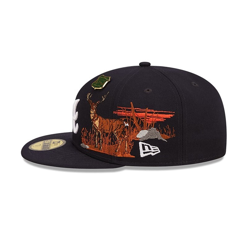 Blue New Era Atlanta Braves State Park Fitted Cap 59fifty | TCPW29184