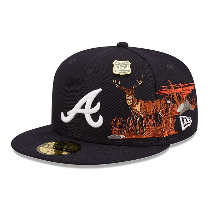 Blue New Era Atlanta Braves State Park Fitted Cap 59fifty | TCPW29184