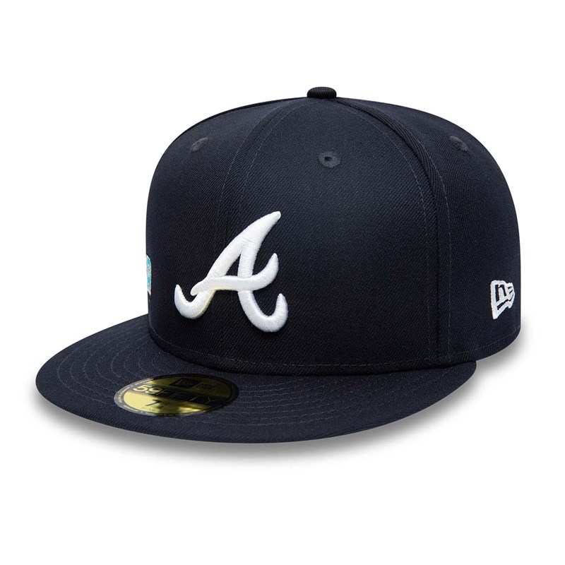 Blue New Era Atlanta Braves Stateview Fitted Cap 59fifty | YDUL72531