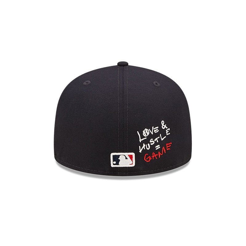 Blue New Era Atlanta Braves Team Heart Fitted Cap 59fifty | GHWV59382