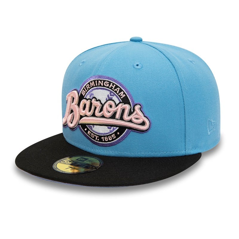 Blue New Era Birmingham Barons Milb Fitted Cap 59fifty | KCQX17402