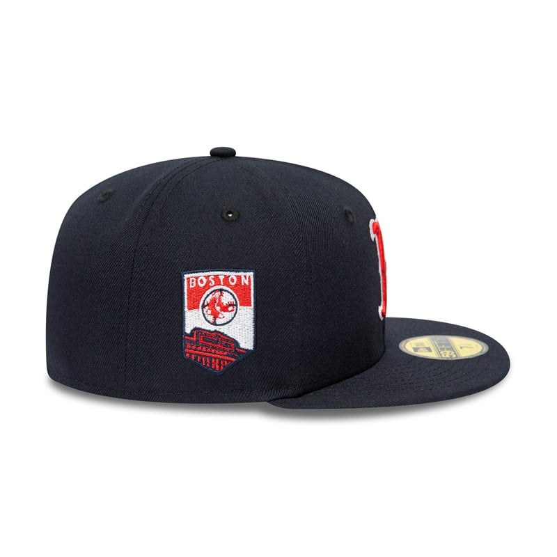 Blue New Era Boston Sox American League Stadium Fitted Cap 59fifty | ZCEP17236