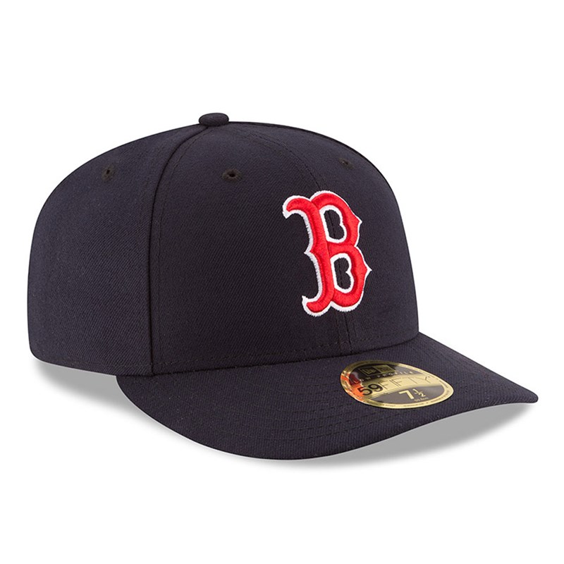 Blue New Era Boston Sox Authentic Collection Low Profile 59fifty | HJLC06342