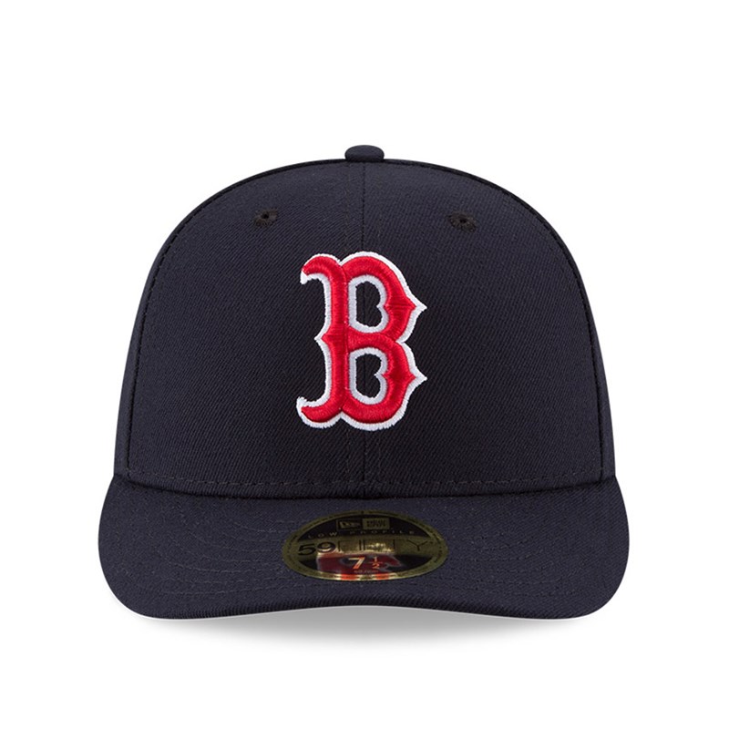 Blue New Era Boston Sox Authentic Collection Low Profile 59fifty | HJLC06342