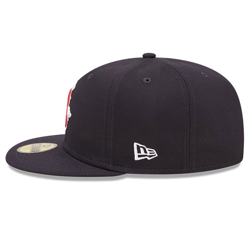 Blue New Era Boston Sox Comic Cloud Fitted Cap 59fifty | AFYT45162