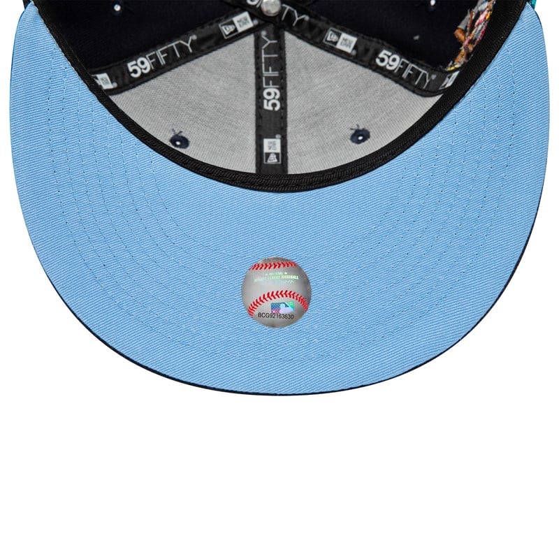 Blue New Era Boston Sox Groovy Fitted Cap 59fifty | YBON74312