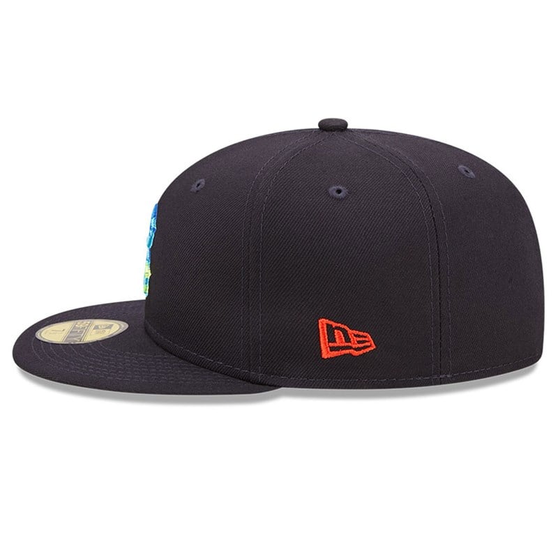 Blue New Era Boston Sox Infrared Fitted Cap 59fifty | IZXY98201