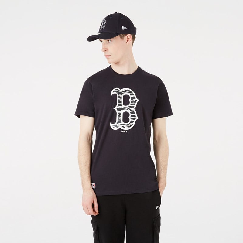 Blue New Era Boston Sox Logo T-Shirt | LOWB69107