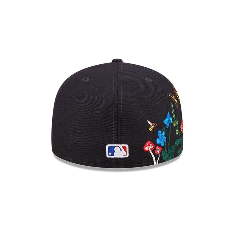 Blue New Era Boston Sox MLB Blooming Fitted Cap 59fifty | PEZH96724