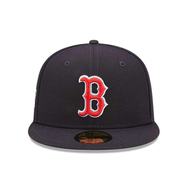 Blue New Era Boston Sox MLB Cloud Fitted Cap 59fifty | UAXR98741