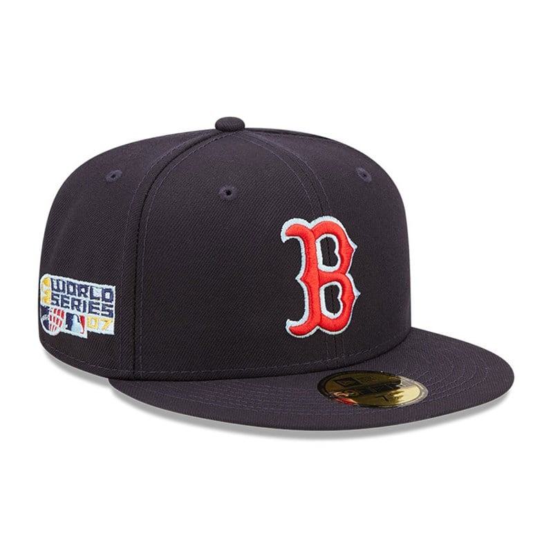 Blue New Era Boston Sox MLB Cloud Fitted Cap 59fifty | UAXR98741