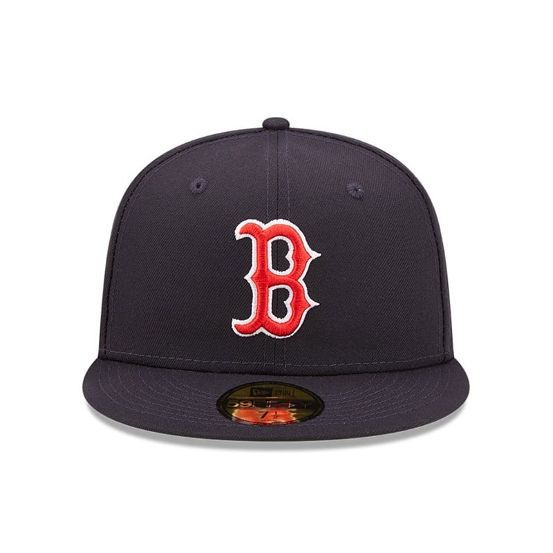 Blue New Era Boston Sox MLB Cloud Fitted Cap 59fifty | VEKF82593