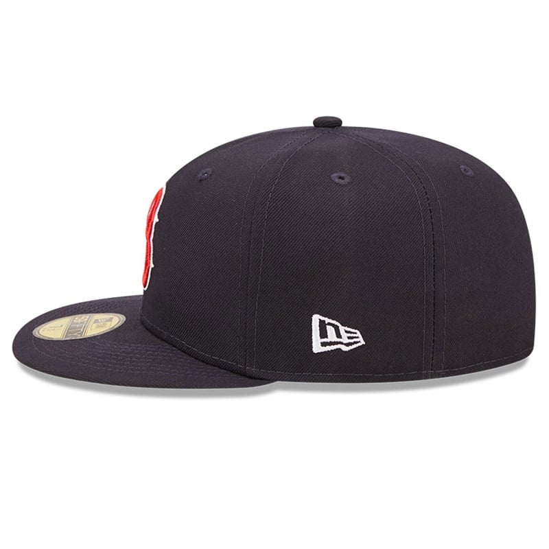 Blue New Era Boston Sox MLB Cloud Fitted Cap 59fifty | VEKF82593