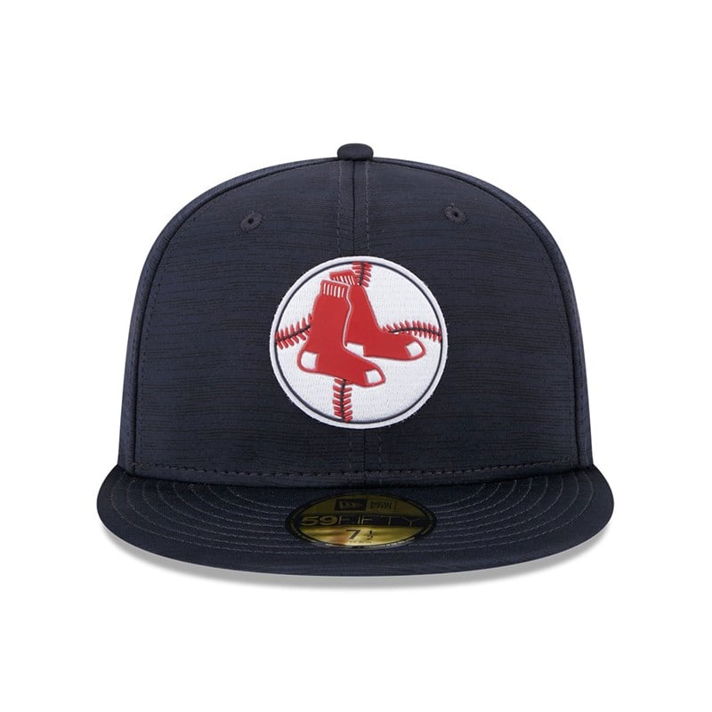 Blue New Era Boston Sox MLB Clubhouse Fitted Cap 59fifty | VMFL76342