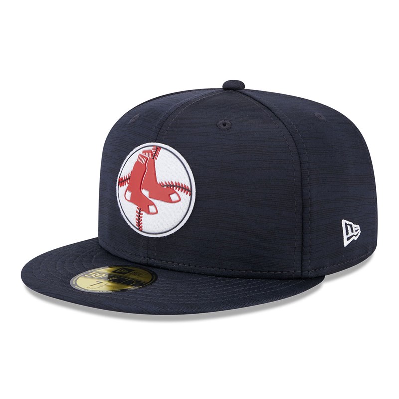 Blue New Era Boston Sox MLB Clubhouse Fitted Cap 59fifty | VMFL76342