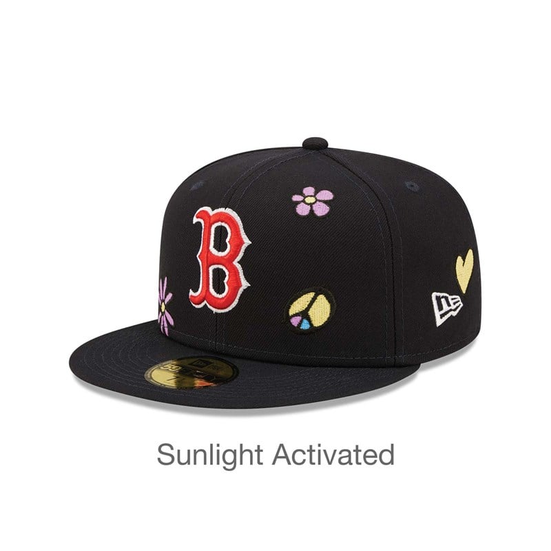 Blue New Era Boston Sox MLB Sunlight Pop Cap 59fifty | GPHV10479