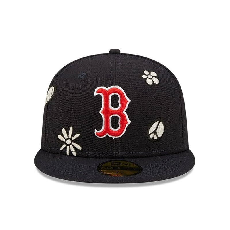 Blue New Era Boston Sox MLB Sunlight Pop Cap 59fifty | GPHV10479