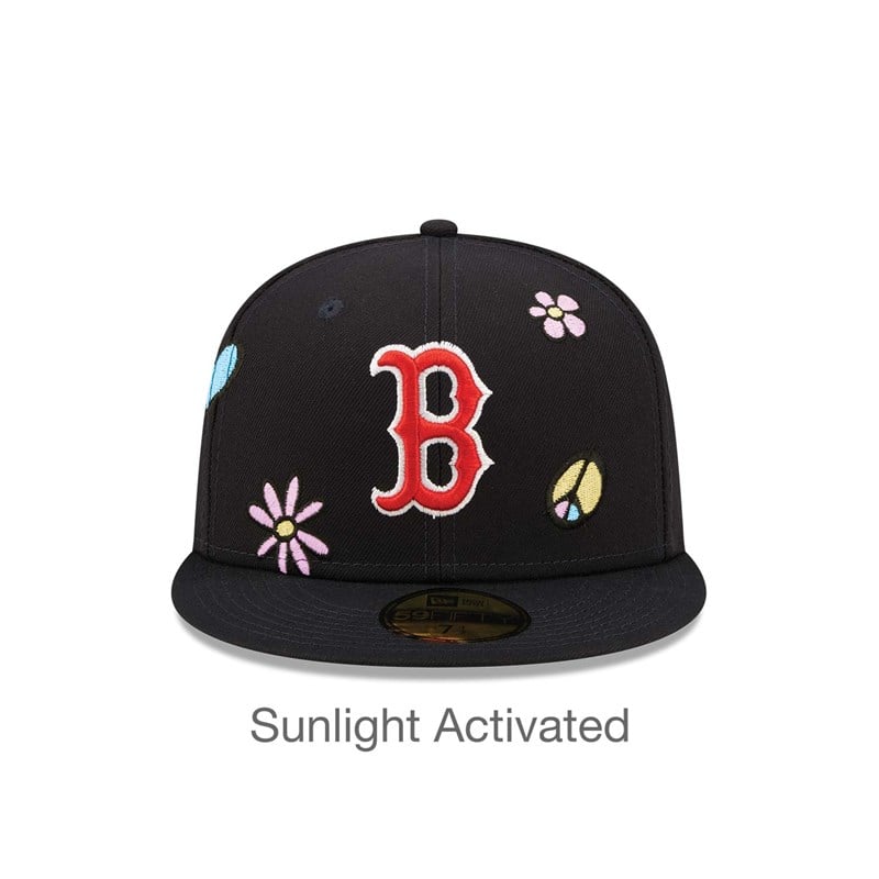 Blue New Era Boston Sox MLB Sunlight Pop Cap 59fifty | GPHV10479