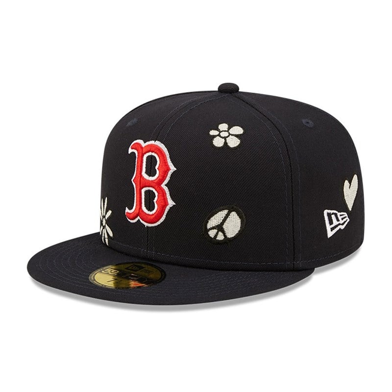 Blue New Era Boston Sox MLB Sunlight Pop Cap 59fifty | GPHV10479