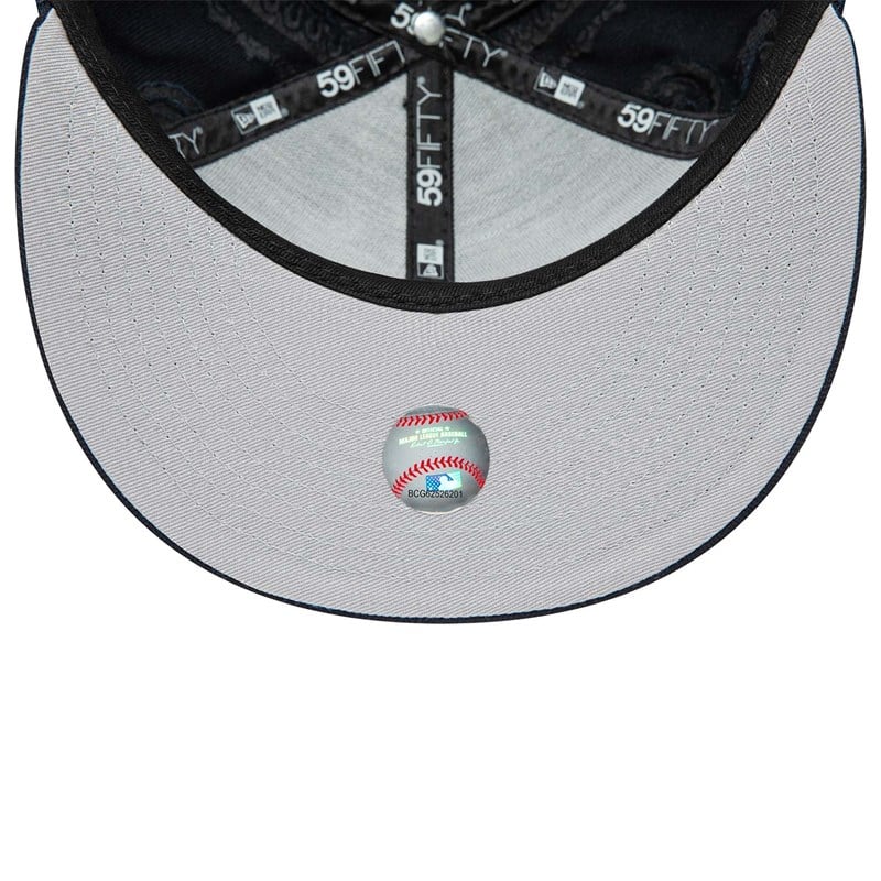 Blue New Era Boston Sox MLB Swirl Fitted Cap 59fifty | BPVY84602