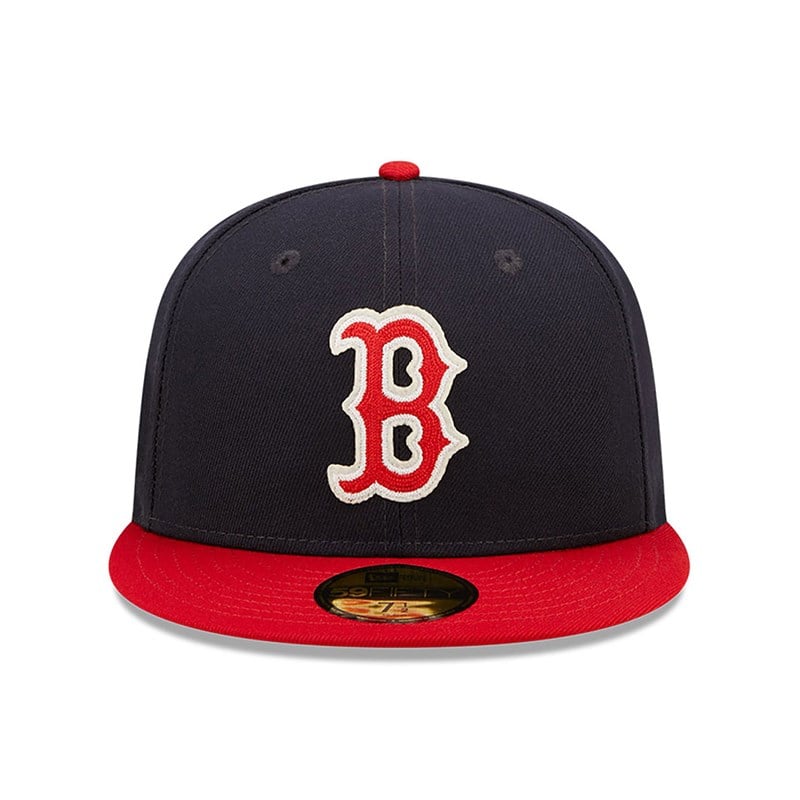 Blue New Era Boston Sox Ne Letterman Fitted Cap 59fifty | VHLX08592