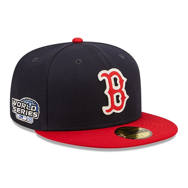 Blue New Era Boston Sox Ne Letterman Fitted Cap 59fifty | VHLX08592