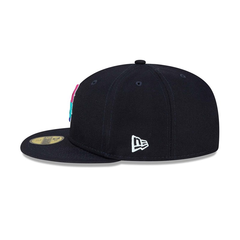 Blue New Era Boston Sox Polarlights Fitted Cap 59fifty | OBTD29138