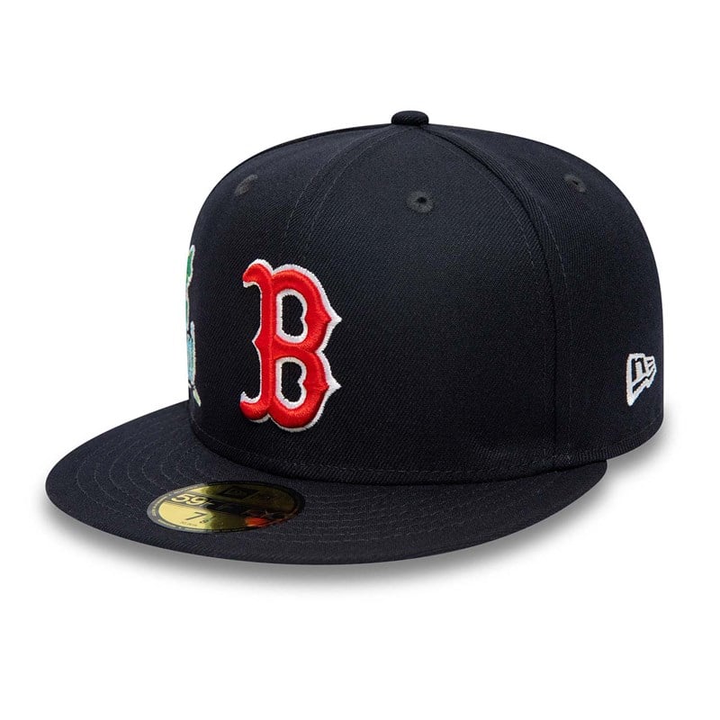 Blue New Era Boston Sox Stateview Fitted Cap 59fifty | CUHJ59480